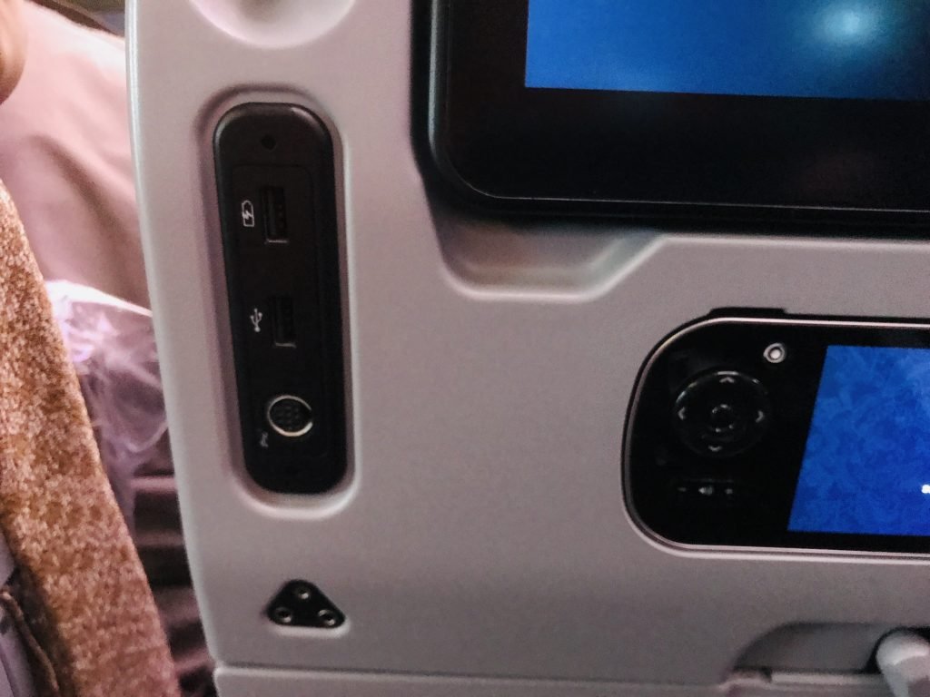 opladen iPhone Singapore Airlines