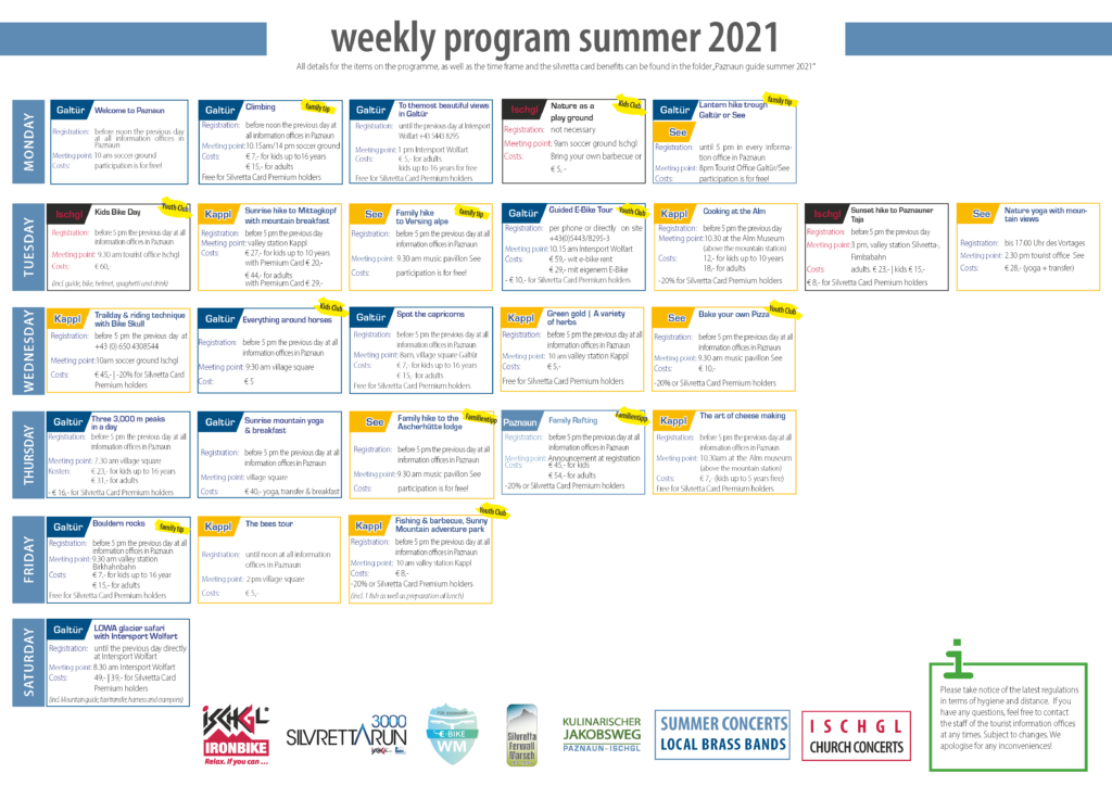 weekprogramma Ischgl